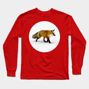 Vintage Fox in the Snow Long Sleeve T-Shirt